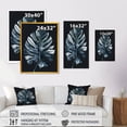 thumbnail image 4 of Designart Blue And White Philodendron Leaf II Canvas Wall Art, 4 of 5