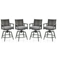 thumbnail image 1 of Costway 360° Swivel Bar Stool Set of 4 Counter Height Bar Chair with Metal Frame, 1 of 7
