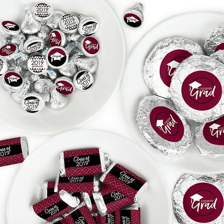 Maroon Grad - Best is Yet to Come - Mini Candy Bar Wrappers, Round Candy Stickers and Circle Stickers - 2019 Burgundy Graduation Party Candy Favor Sticker Kit - 304 (Best All Round Kite 2019)