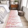 thumbnail image 4 of Red Polka Dots 2'x6' Runner Rugs for Hallway Kitchen Bedside Non Slip Washable, Vintage Abstract Art Watercolor Entryway Rug Runners with Rubber Backing, Long Carpet Runner for Laundry Room, 4 of 8