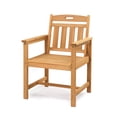 thumbnail image 2 of Ktaxon Fir Wood Dining Chair Accent Dining Chair with Vertical Slat Back Indoor Seating Teak, 2 of 8