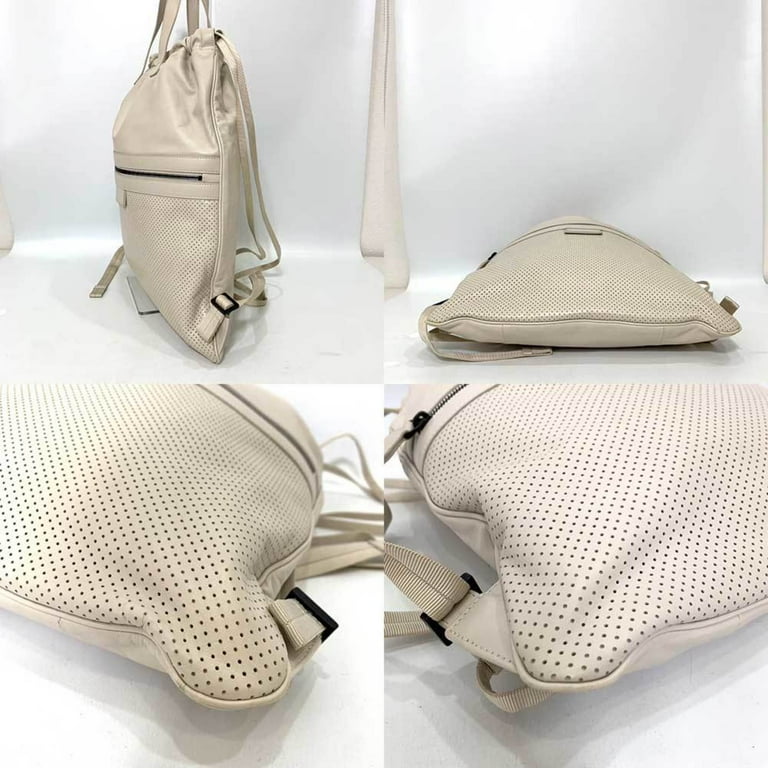 Pre-Owned Bottega Veneta Bag Leggero Backpack Rucksack Ivory White 