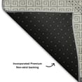 thumbnail image 5 of Addison Rugs Mayfield Premium Machine Washable Transitional Geometric Gray Rectangle Rug, 9' X 12' Machine Washable Transitional Geometric Gray Oversized Sherpa Throw Blanket, 5 of 6