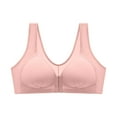 thumbnail image 2 of nerohusy Womens Bras No Underwire,Women's Daily Bra,Push Up Bras Plus Size High Support Front Closure Front Snaps Full Coverage Easy Close Sports Bras,Watermelon Red,XXXL, 2 of 4