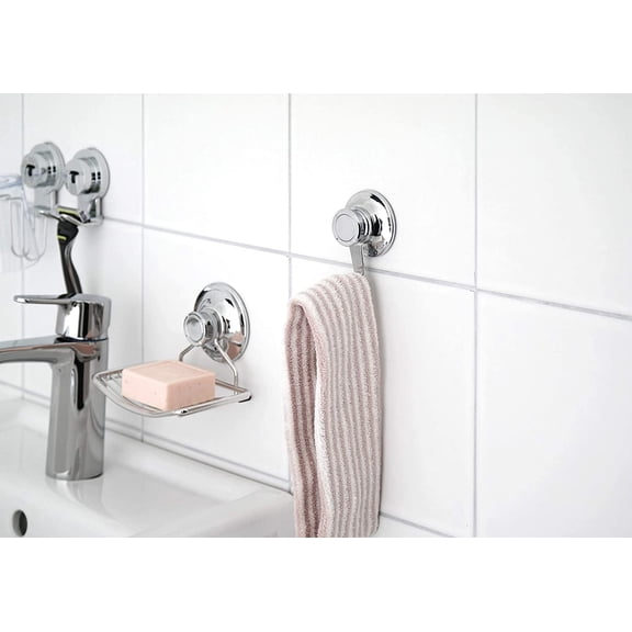 Suction Cup Hooks (2Pack) - Powerful Vacuum Suction Cup Hooks Heavy Duty Organizer for Kitchen, Bathroom, Restroom, Shower, RV Up to 4 LBS (2)