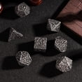 thumbnail image 3 of Cusdie 7-Die Metal DND Dice Set, Dragon Wings Design Metal Polyhedral D&D Dice Set for DND Dungeons and Dragons TTRPG Role Playing Games, 3 of 5