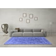 thumbnail image 3 of Ahgly Company Indoor Square Oriental Blue Industrial Area Rugs, 4' Square, 3 of 4
