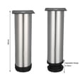 thumbnail image 2 of Patas de Muebles Unique Bargains, Acero Inoxidable 180mm-195mm Patas de Mesa Ajustables 2Pcs, 2 of 7