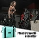 thumbnail image 5 of Bolsa de viaje extensible con manga de trolebús y bolsillo húmedo - Bolsa de mano para mujer de 43x35x15cm - Rosa, azul, negro, gris, 5 of 7