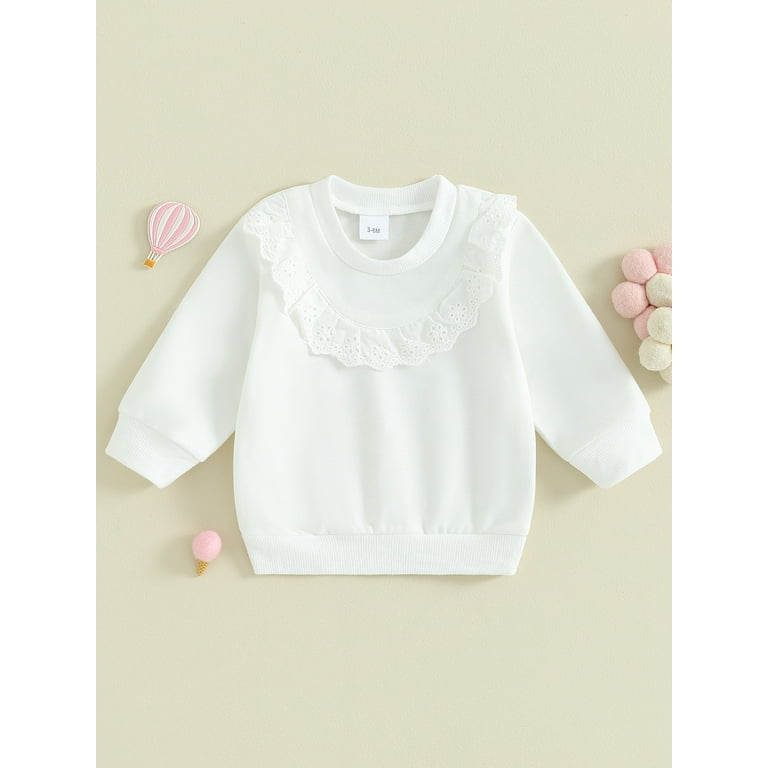 Lace Patchwork Long Sleeve Round Neck Sweatshirt Lace Patchwork Long Sleeve Round Neck Sweatshirt