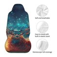 thumbnail image 5 of Fuzoiu Celestial Stag Cosmic Glow Print Seat Covers Set, Car Seat Covers Front Seats, Car Seat Protector, Car Seat Cushion, Seat Covers Carseat Cover Universal Fit for Most Cars, 5 of 7