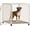 43.2"L x 29.1"W x 29.4"H, variant on 30 Inch Small Dog Crate with Lockable Wheel, Diamond Mesh Metal Dog Crates for Small Dogs, up to 70 lbs, Double Secure Latch & Leak-Proof Tray, Easy Assembly&Lightweight Pet Dog Kennel Cage