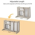 thumbnail image 4 of Unipaws  Unipaws Free Standing Dog Gate with Cat Door, Walk Through Mesh Pet Gate, 33.3'-41.6' Adjustable Wooden Dog Barrier, 4 of 7