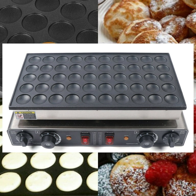 Commercial 50pcs Mini Dutch Pancake Waffle Maker Stainless Steel Nonstick