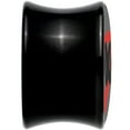 thumbnail image 4 of Body Candy 9/16" 2PC Black Acrylic XOXO Heart Saddle Plugs Double Flare Plug Ear Plug Gauges 14mm, 4 of 4