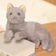 thumbnail image 1 of Gray 30cm Lifelike British Shorthair Cat Plush Toys Cute Stuffed Simulation 3-color Cat Animal Doll Children Home Decor Baby Gift, 1 of 4
