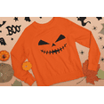 thumbnail image 2 of Pumpkin Face Unisex Heavy Blend Crewneck Sweatshirt, 2 of 3