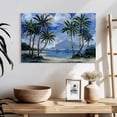 thumbnail image 3 of Elephant Stock Impressions Of Palms Ii Wall Art - Horizontal Canvas Wall Art - Living Room Wall Decor - Beach Canvas - Blue And Green Decor By Paul Brent - 24" x 16", 3 of 8
