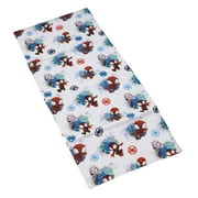Marvel Spidey Team Red, White, and Blue Preschool Toddler Nap Pad Sheet, Washable