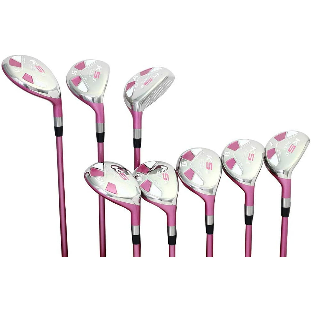 Majek Pink Petite Senior Ladies Golf Hybrids Irons Set New Senior