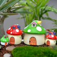 thumbnail image 2 of 10 casas de hongos de resina en miniatura para micropaisajes, manualidades, decoración DIY, multicolor, XS/S/M Rosa xs, 2 of 9