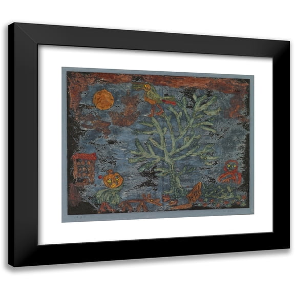 Paul Klee 14x12 Black Modern Framed Museum Art Print Titled - Nordic Fairy Tale (1930)