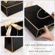 thumbnail image 4 of Bolsas de regalo Silkfly Thank You de 12 x 10 x 4 pulgadas con asa, 12 unidades, negras, 4 of 6