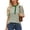 Green, variant on Womens T-Shirts Ruffle Neckline Striped Pattern Short Sleeve Loose Fit Pullover Summer Tops Breathable Cotton Blend Knit Soft Texture Clothing Item Coffee M