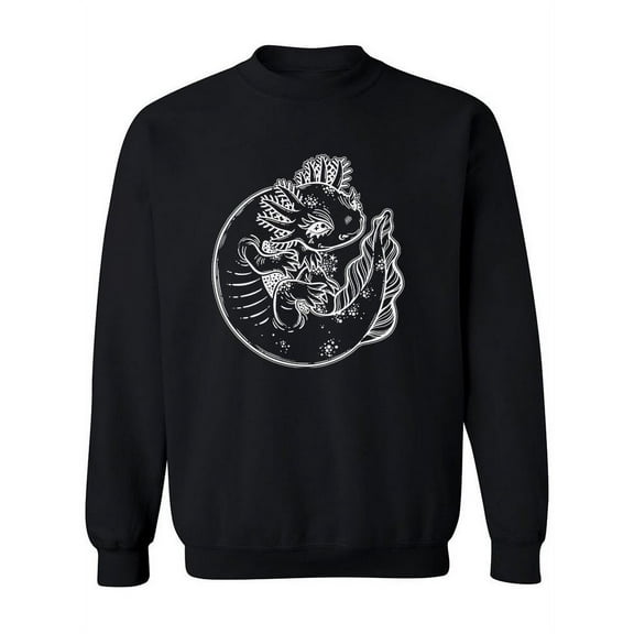 Cute Axolotl Design Sweatshirt Women -Image by Shutterstock, Female Small