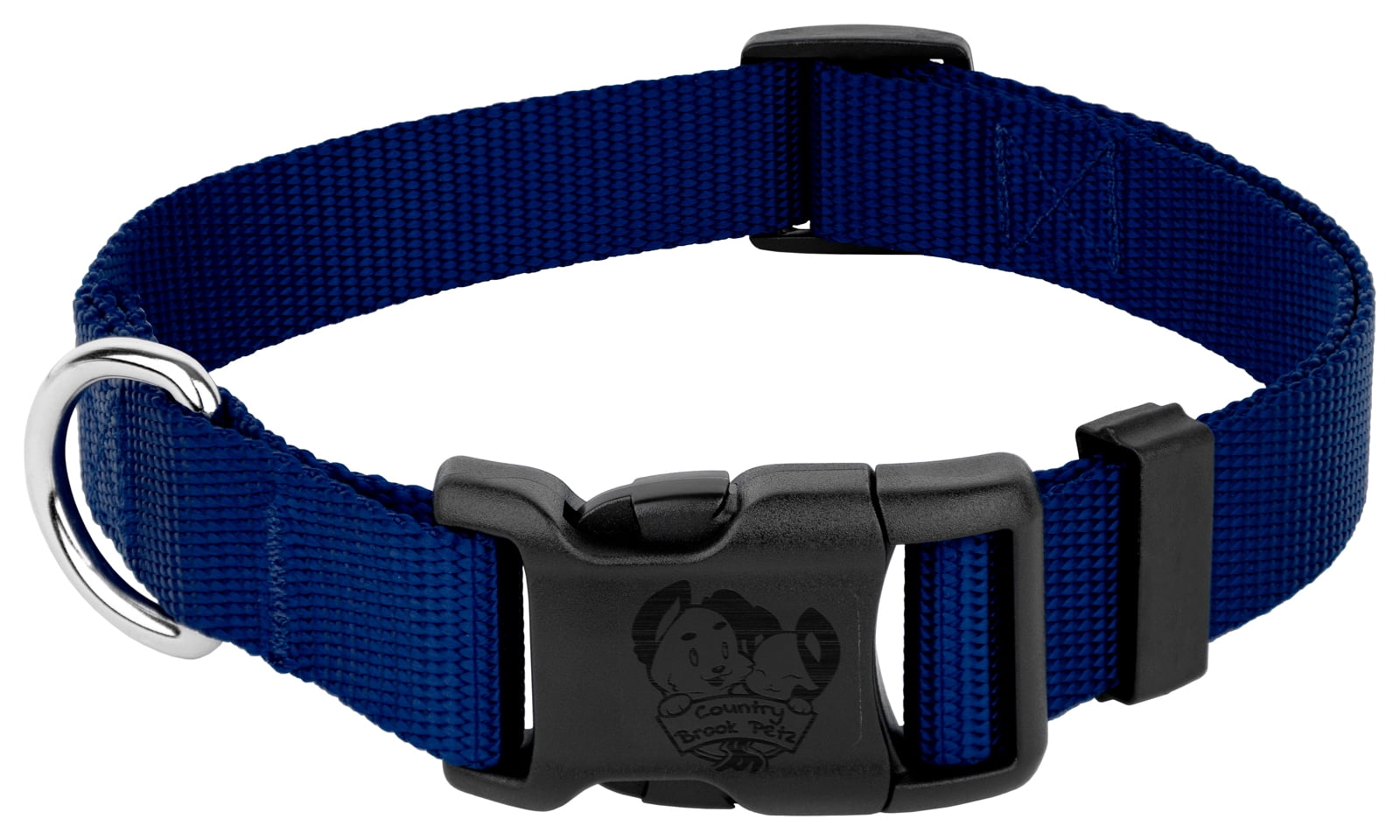 Country Brook Petz® American Made Deluxe Royal Blue Nylon Dog Collar