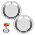 thumbnail image 5 of Raindrops Stainless Steel Wine Coaster with Antiscalding Design for Home Use Silver 2Pcs, 5 of 8