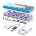 thumbnail image 3 of MageGee SKY98 Wireless Gasket Mechanical Gaming Keyboard, 96% Hot Swappable RGB Custom Creamy Keyboard with 5-Layer Sound Padding, BT/2.4G/USB-C, NKRO for Win/Mac (Laven, 3 of 9