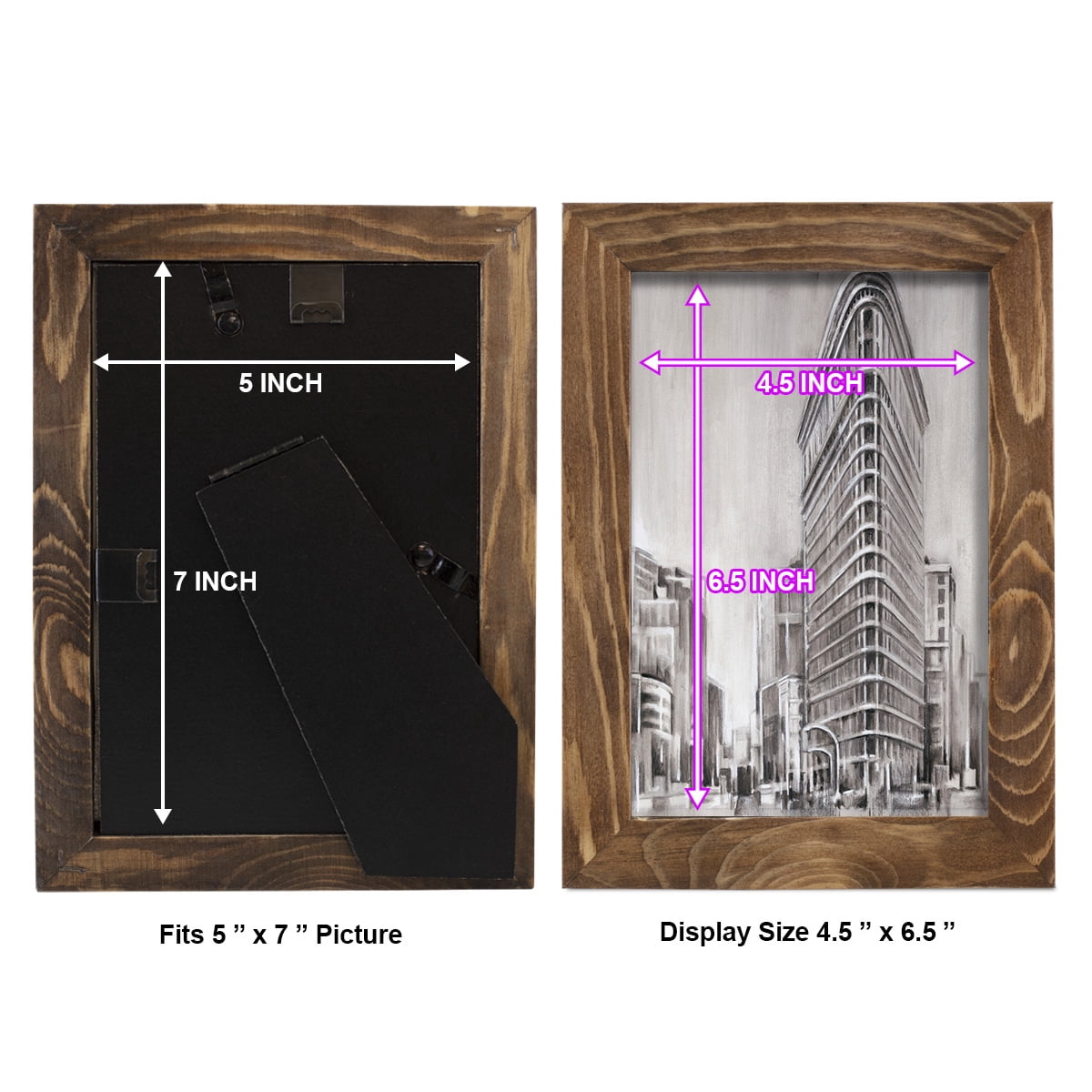 Art Deco Cityscape II -Framed Print w/glass-Walnut