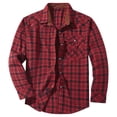 thumbnail image 7 of Chiccall Flannel Shirt for Men Western Vintage Pearl Snap Shirts Lightweight Casual Cozy Mens Plaid Shirt with Pocket, 7 of 7