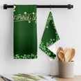 thumbnail image 3 of St. Patrick's Day Kitchen Towel Dish Cloths Set of 4, Microfiber Soft Kitchen Hand Towels, Spring Lucky Shamrock Plants Retro Green Absorbent Quick Drying Dishcloths 18 x 28 Inches, 3 of 8