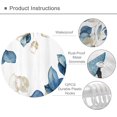 thumbnail image 3 of Blue Eucalyptus Leaves Shower Curtain 72Wx72H Inch Gold Plant Floral Nature Botanical Leaf Spring Neutral with 12 Plastic Hooks Fabric Waterproof Toilet Accessories Decor, 3 of 5