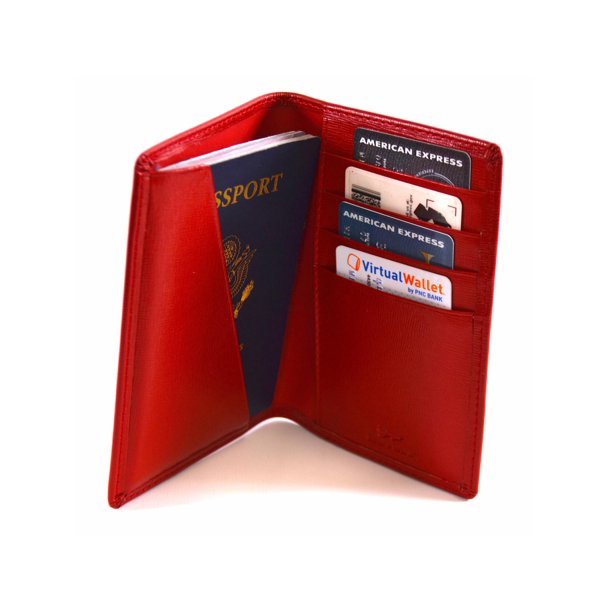 Blocking Passport Document Wallet in Red