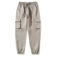 thumbnail image 4 of DayScoop Casual Pants for Men Fashion Bottoms Summer Style Cargo Loose Drawstring Pockets Outdoors Exercise Trousers, 4 of 6
