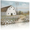 thumbnail image 2 of Barn Prints Farmhouse Old Barn Wall Art Barn Painting Barn and Flowers Wall Decor Rustic Bedroom Wall Decor Farmhouse Barn Windmills Art for Bathroom Bedroom Living Room Framed Ready to Hang16x 12, 2 of 6