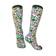 thumbnail image 4 of Balery Watercolor Flowers Printed Novelty Socks Men's Women's Crew Socks Sports Socks Knee High Socks Cotton Socks Quirky and Cool Socks, 4 of 9