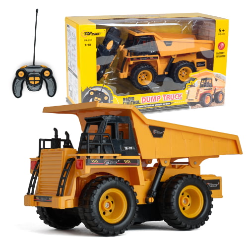 Fistone RC 6 Ch 2.4G Remote Control Dump Truck 4WD Mine Construction Vehicle 
