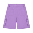 thumbnail image 7 of Whouriu Girls School Uniform Shorts Shorts Pull On Cargo Shorts with Pockets, Sizes 5-15, 7 of 7