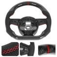 thumbnail image 4 of Steering Wheel Carbon Fiber Steering Wheel Flat Bottom Steering Wheel Steering Wheel For Gr  Steering Wheel Modification Carbon Fiber Steering Wheel Nappa Perforated Leather Fit, 4 of 8
