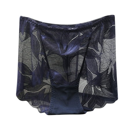 Sngxgn Women s Seamless Underwear Lace Panties invisible Underpants Panty for Womens(Dark Blue L)