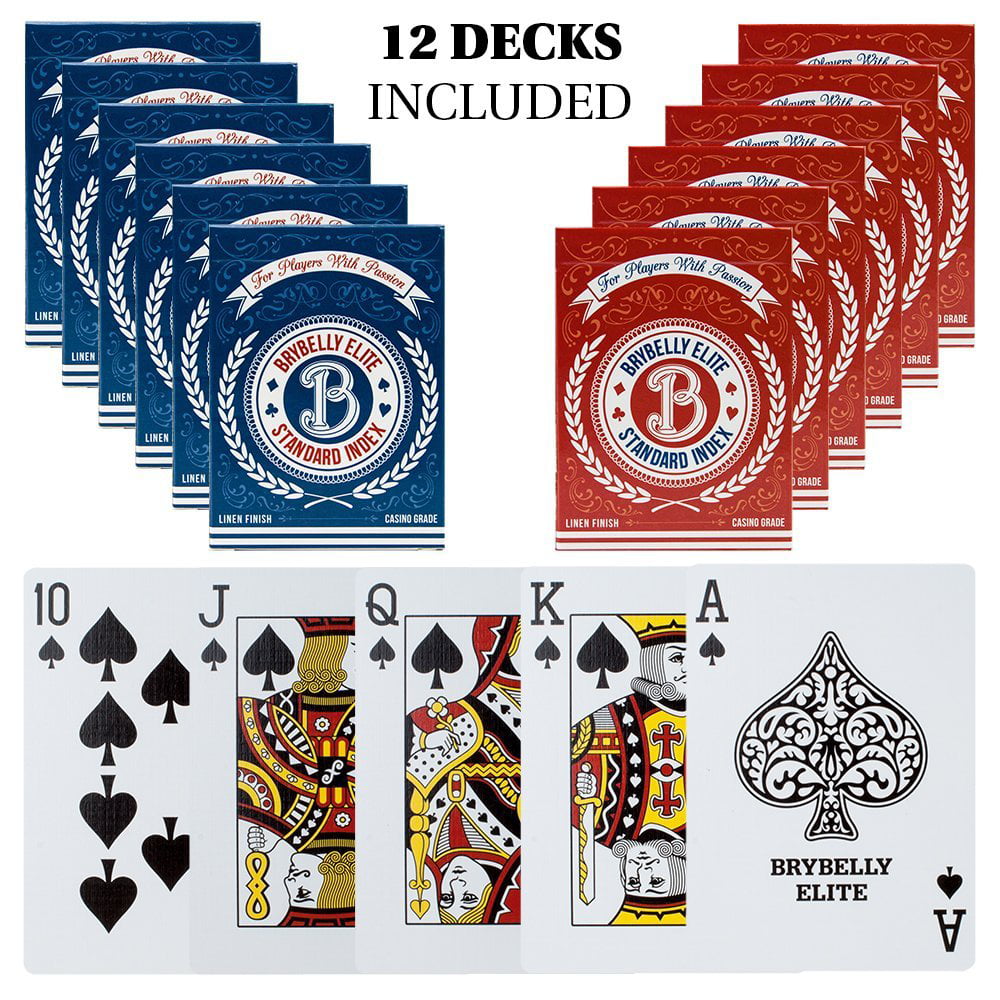 Brybelly Elite Medusa Back Casino-Quality Playing Cards Wide Size Regular Index 