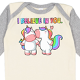 thumbnail image 4 of Inktastic I Believe in You Cute Rainbow Unicorns Boys or Girls Long Sleeve Baby Bodysuit, 4 of 5
