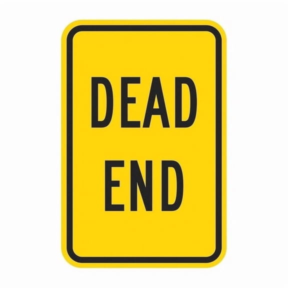 Lyle Dead End Traffic Sign,18" x 12" T1-5322-HI_12x18