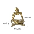 thumbnail image 4 of Escultura decorativa de mesa de estatua de abstracto para Oro, 4 of 4
