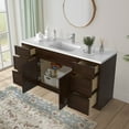 thumbnail image 2 of 60 in. W x 21 in. D x 32.5 in. H Freestanding Bathroom Vanity Cabinet without Top in Brown, 2 of 6