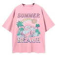thumbnail image 3 of ERkkoi Oversized Graphic Tees for Women Trendy Cute Summer Tops Crew Neck Short Sleeve Loose Fit Casual T Shirts Pink M, 3 of 5